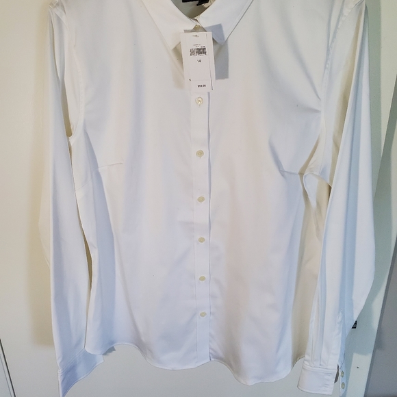 Banana Republic Factory White Button-up Dress Shirt - Picture 5 of 6